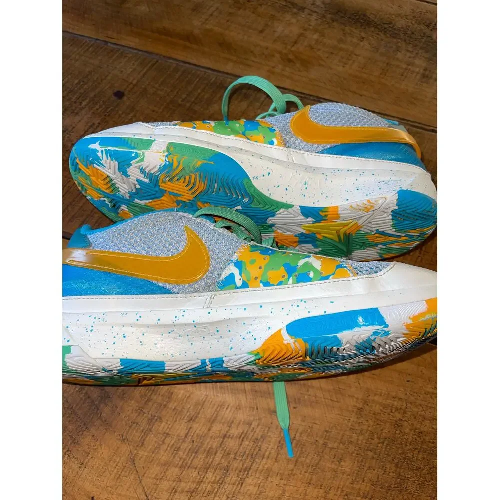 Kids Nike Blue Greeb Orange Ja 1 Water Bottle Sneakers Basketball Size 7Y‎